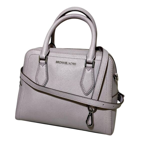 Michael Kors Ayden Medium Saffiano Leather 2-Way Crossbody Satchel Lavender - Picture 1 of 11
